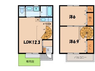 新川町駅 徒歩14分 1-2階の物件間取画像